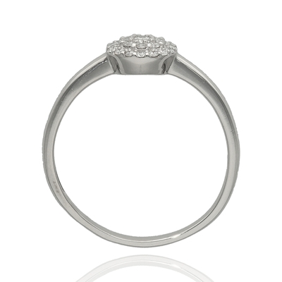 Fehér arany gyűrű 52-es méret (B42648)